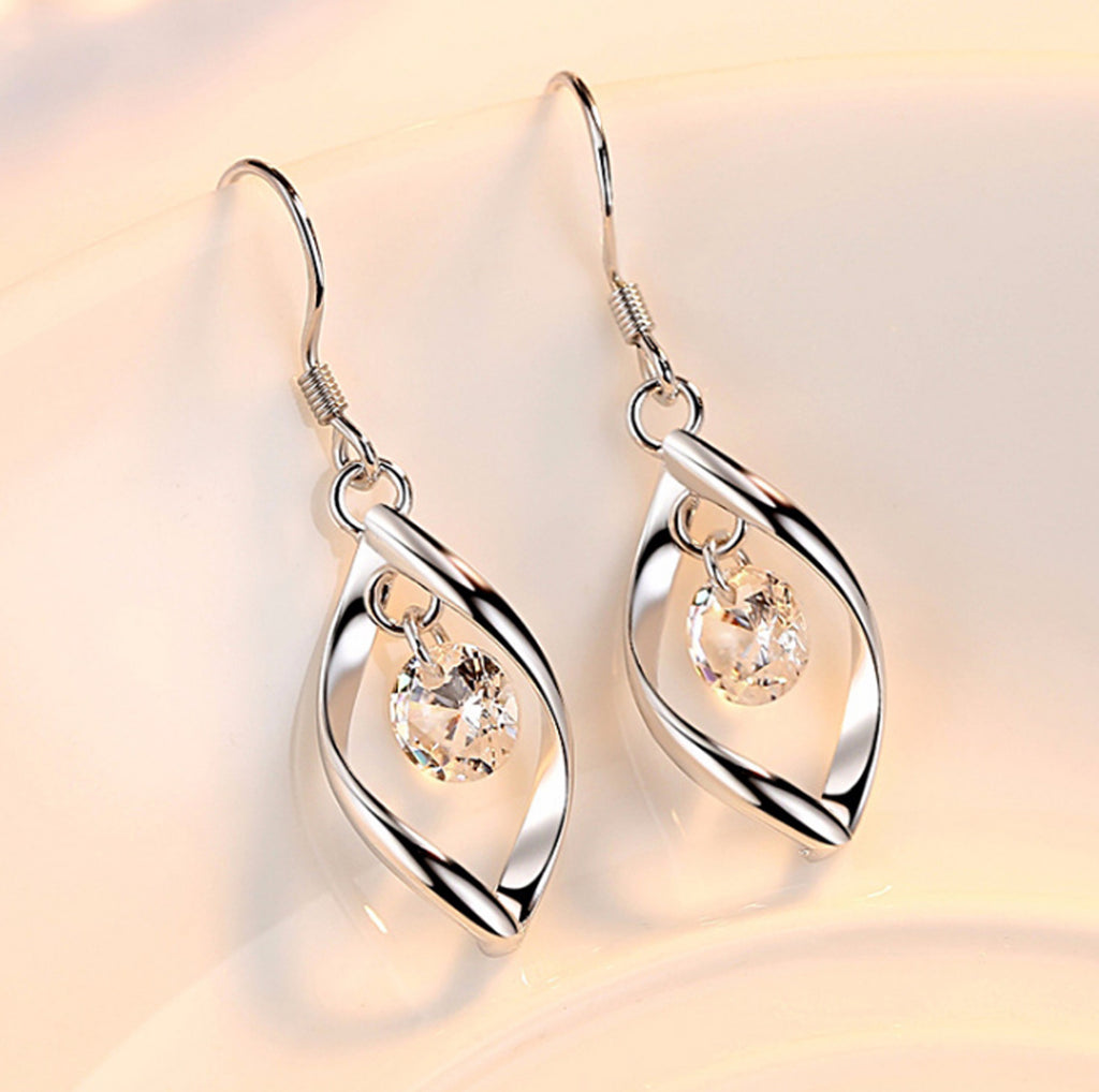 Zircon Silver Stud Earrings | KAH Jewelry