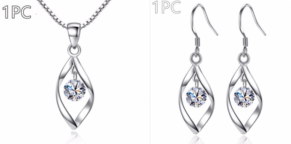 Zircon Twist Pendant Necklace | KAH Jewelry