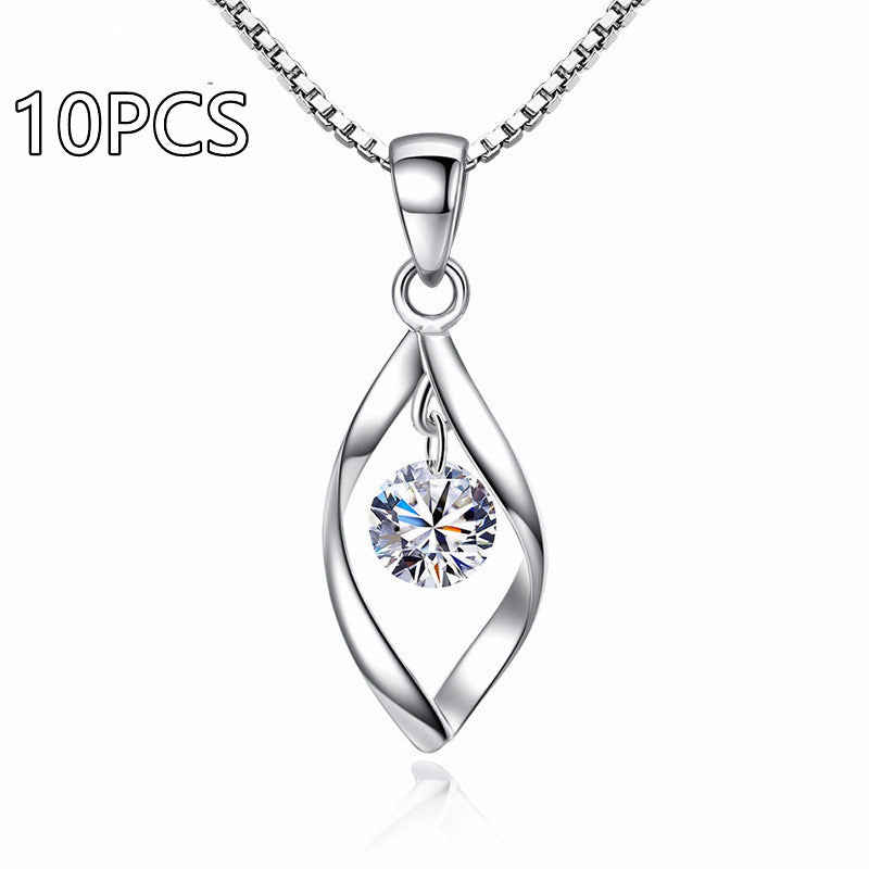 Zircon Twist Pendant Necklace | KAH Jewelry