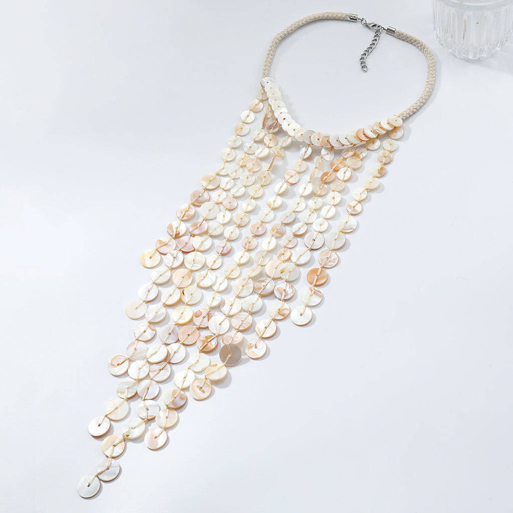Boho Shell Tassel Multi-Layer Necklace | KAH Jewelry