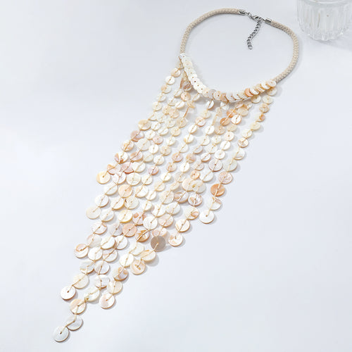 Boho Shell Tassel Multi-Layer Necklace | KAH Jewelry
