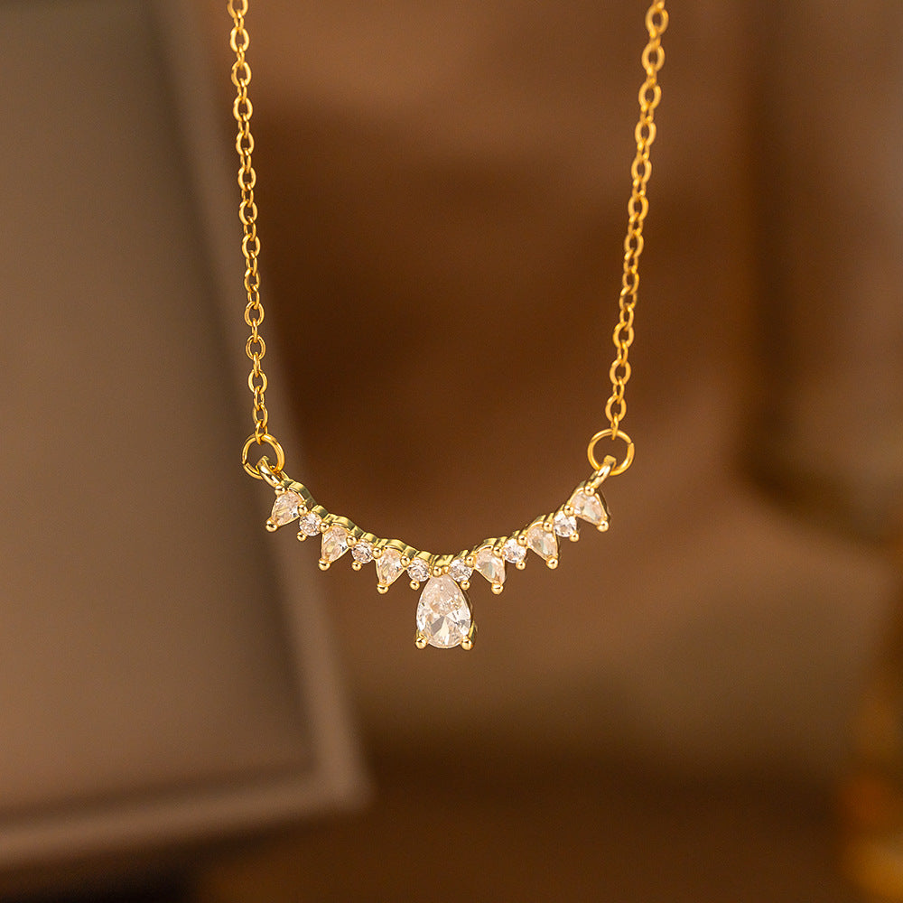 Minimalist Single Diamond Pendant Necklace | KAH Jewelry