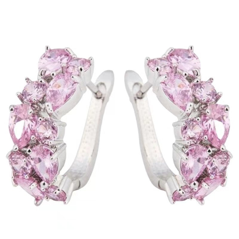 Crystal Zircon Ear Clip Earrings | KAH Jewelry