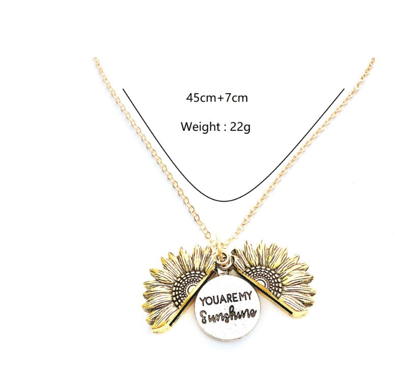 Sunflower Name Necklace | KAH Jewelry