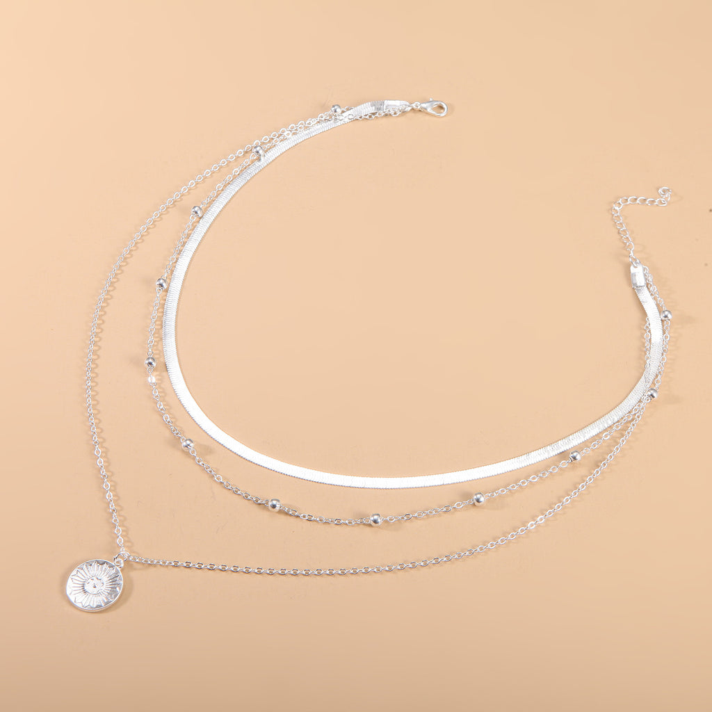 Lotus Multi-Layer Pendant Necklace | KAH Jewelry