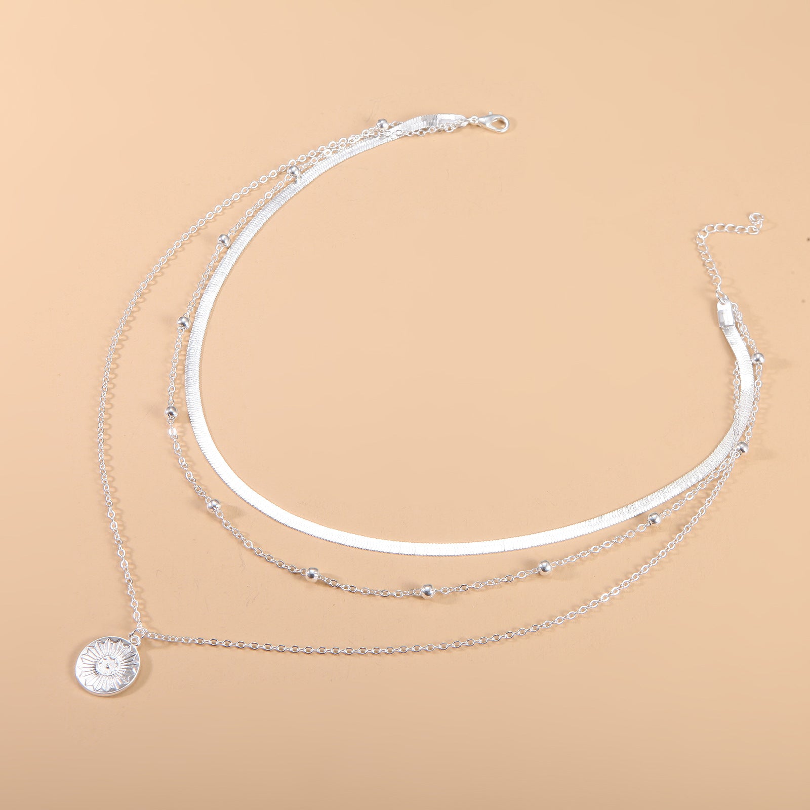 Lotus Multi-Layer Pendant Necklace | KAH Jewelry