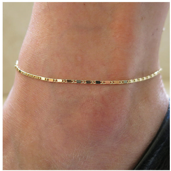 Simple Beach Chain Anklet | KAH Jewelry