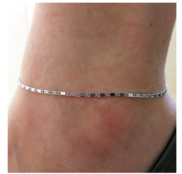 Simple Beach Chain Anklet | KAH Jewelry