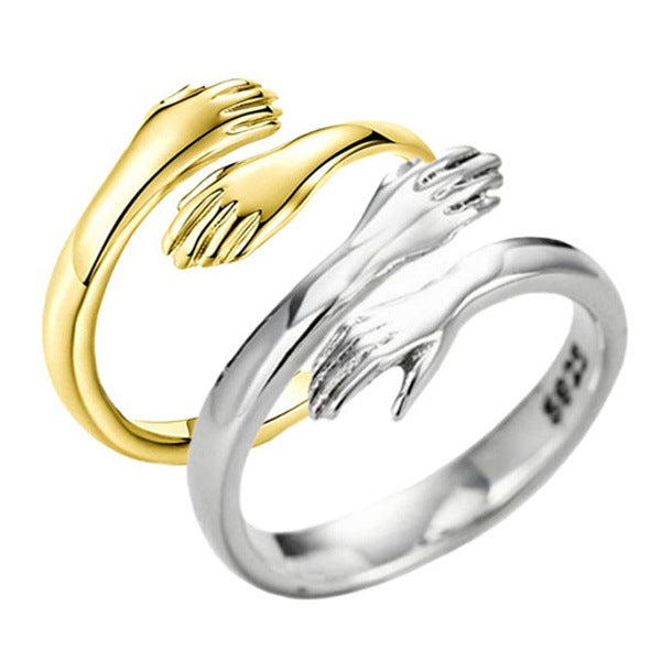 Hands Hug Adjustable Ring | KAH Jewelry