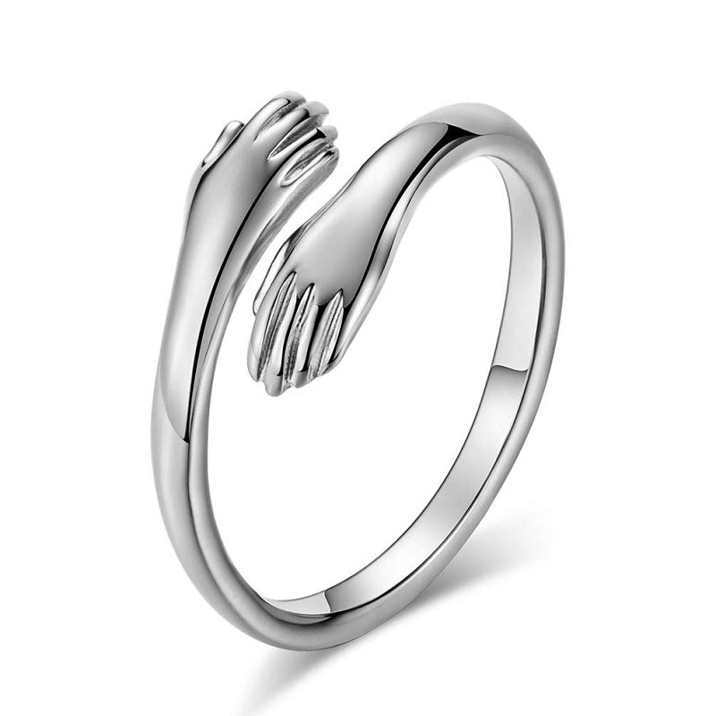 Hands Hug Adjustable Ring | KAH Jewelry