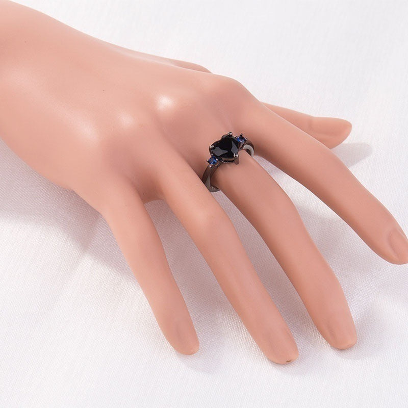 Black Heart Gemstone Ring | KAH Jewelry