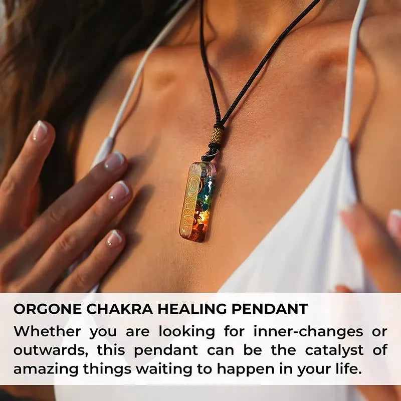 7 Chakra Crystal Stone Pendant Necklace | KAH Jewelry