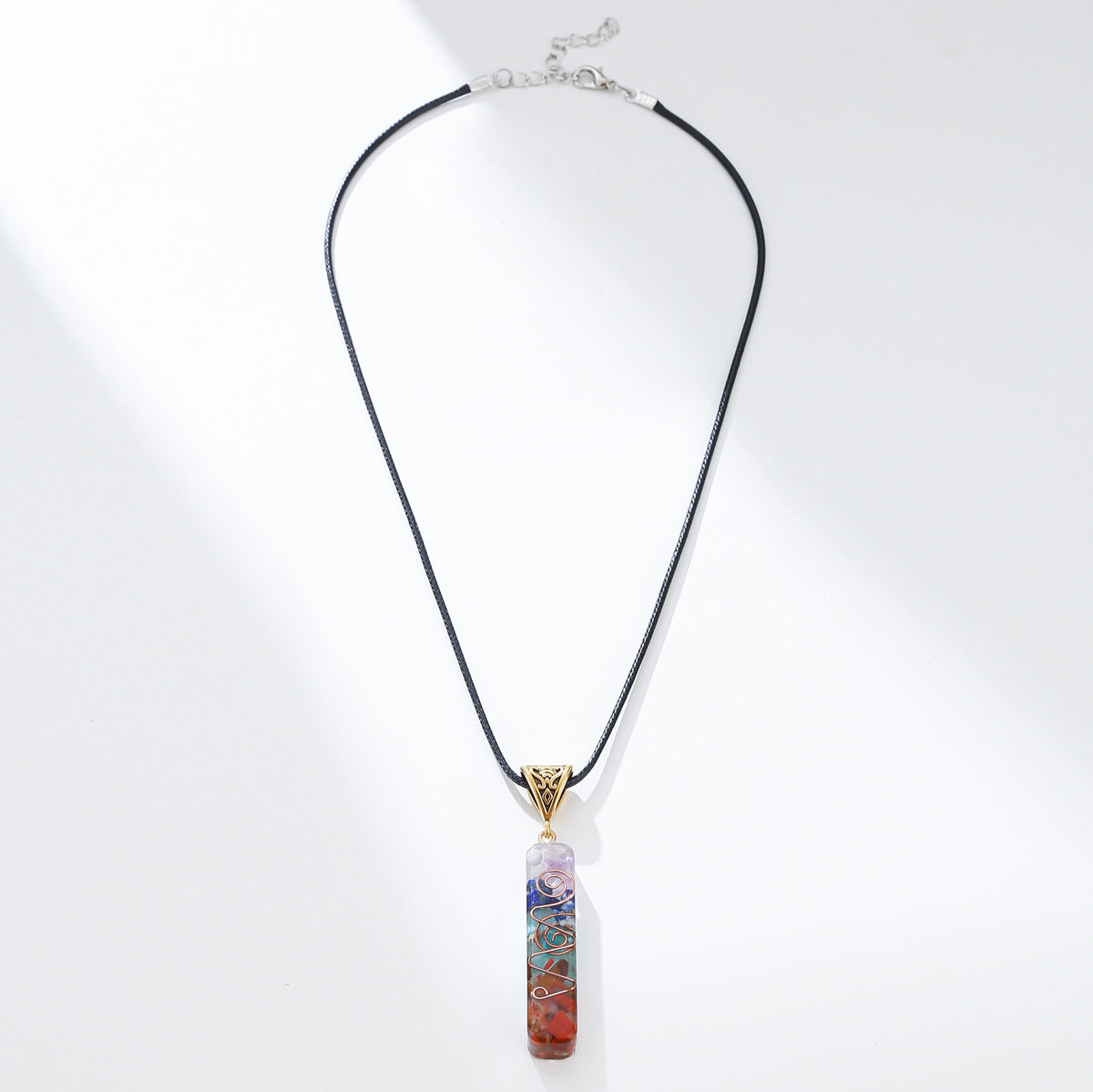 7 Chakra Crystal Stone Pendant Necklace | KAH Jewelry