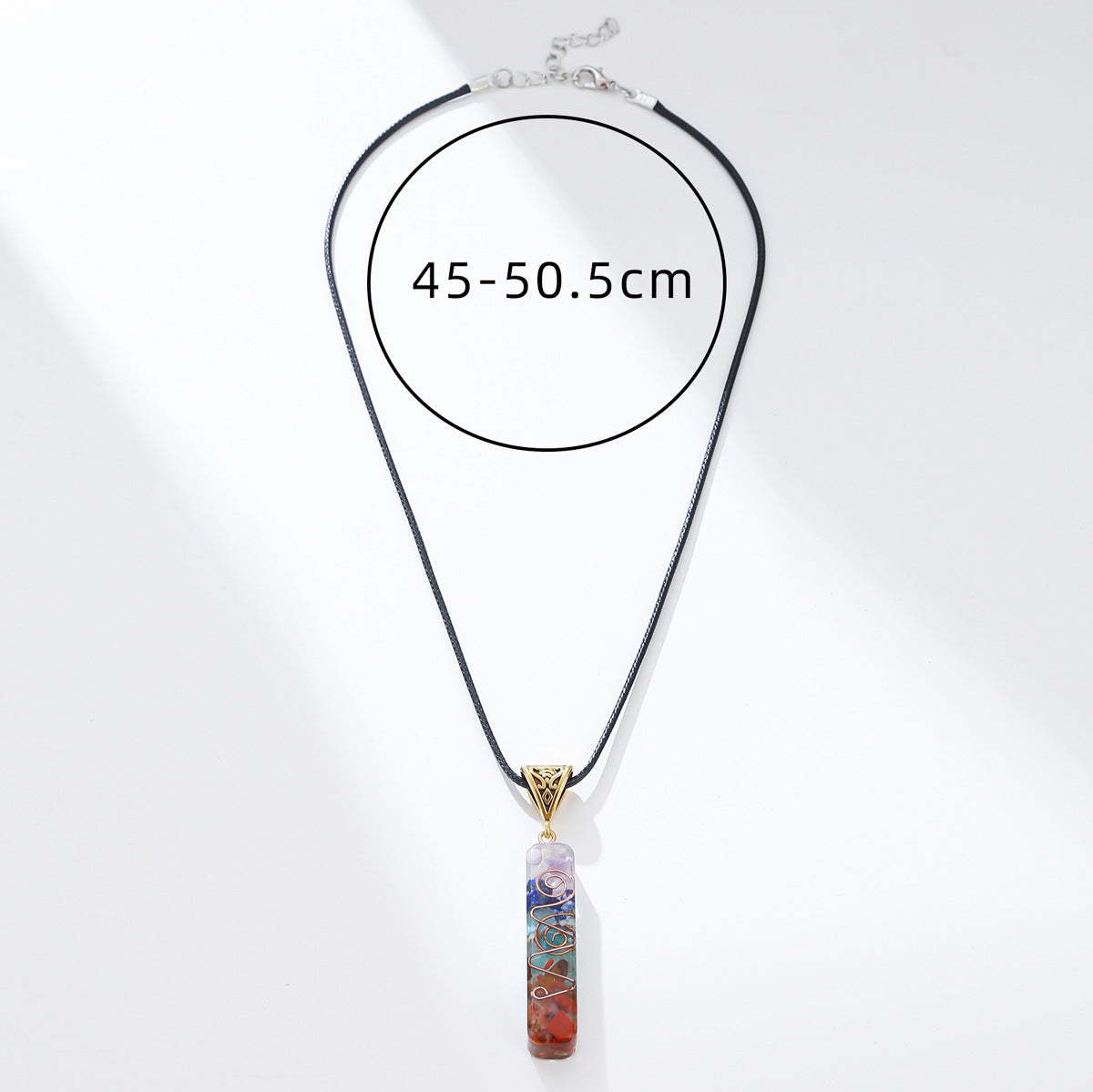 7 Chakra Crystal Stone Pendant Necklace | KAH Jewelry
