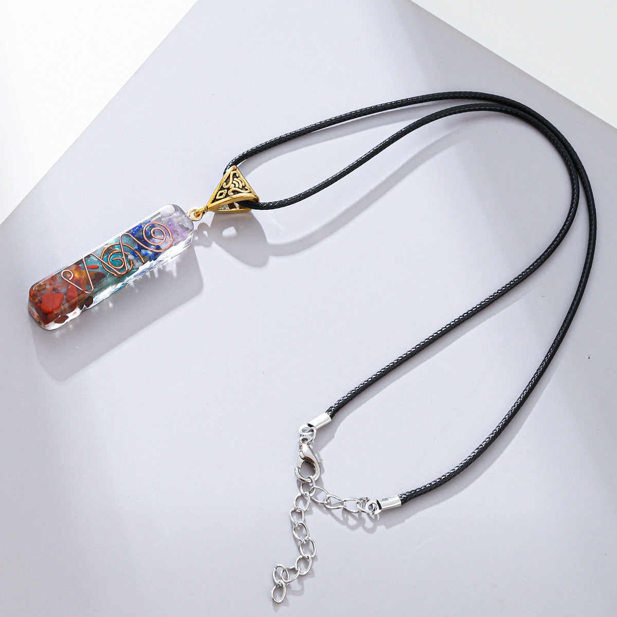7 Chakra Crystal Stone Pendant Necklace | KAH Jewelry