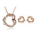 Double Heart Necklace & Earring Set | KAH Jewelry