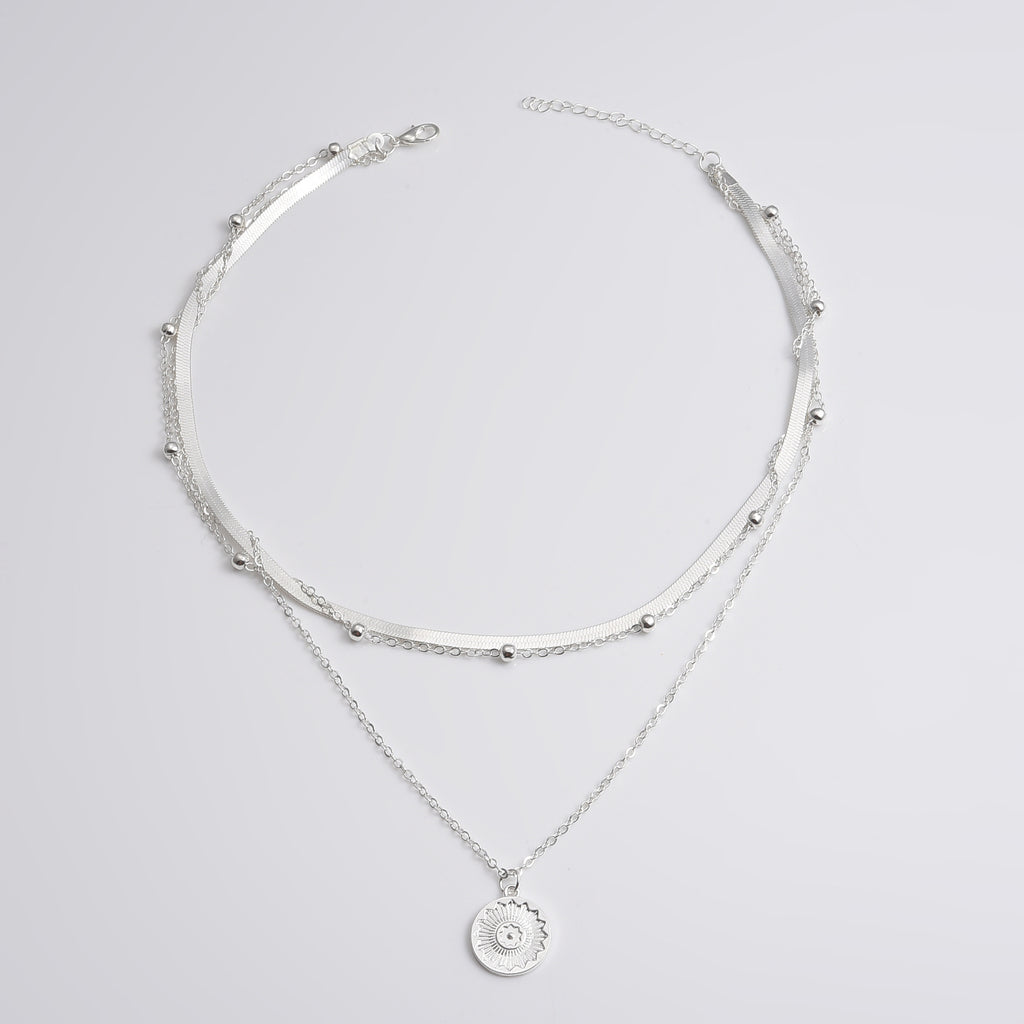 Lotus Multi-Layer Pendant Necklace | KAH Jewelry