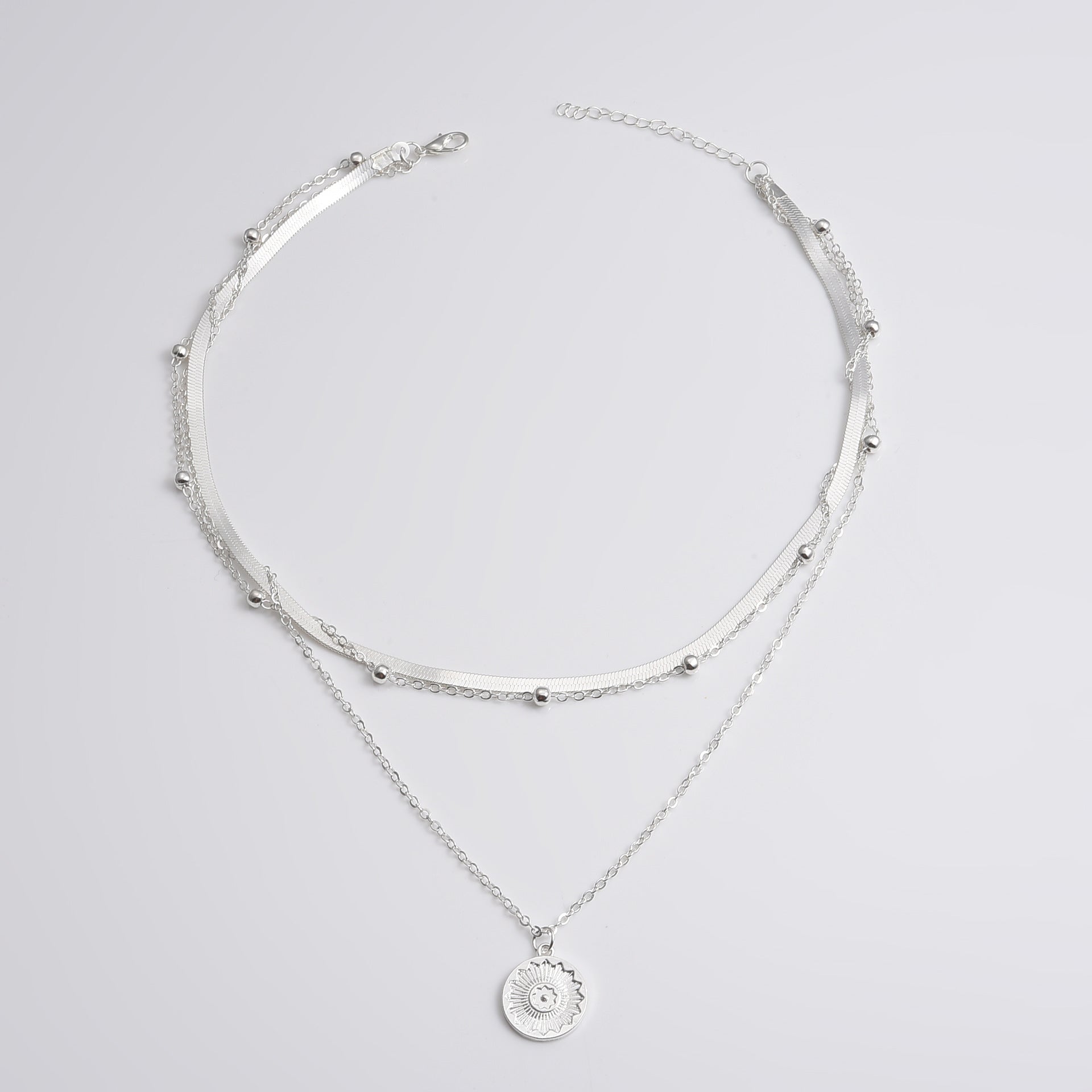 Lotus Multi-Layer Pendant Necklace | KAH Jewelry