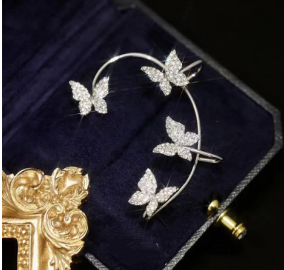 Butterfly Ear Clip & Hook Earrings | KAH Jewelry