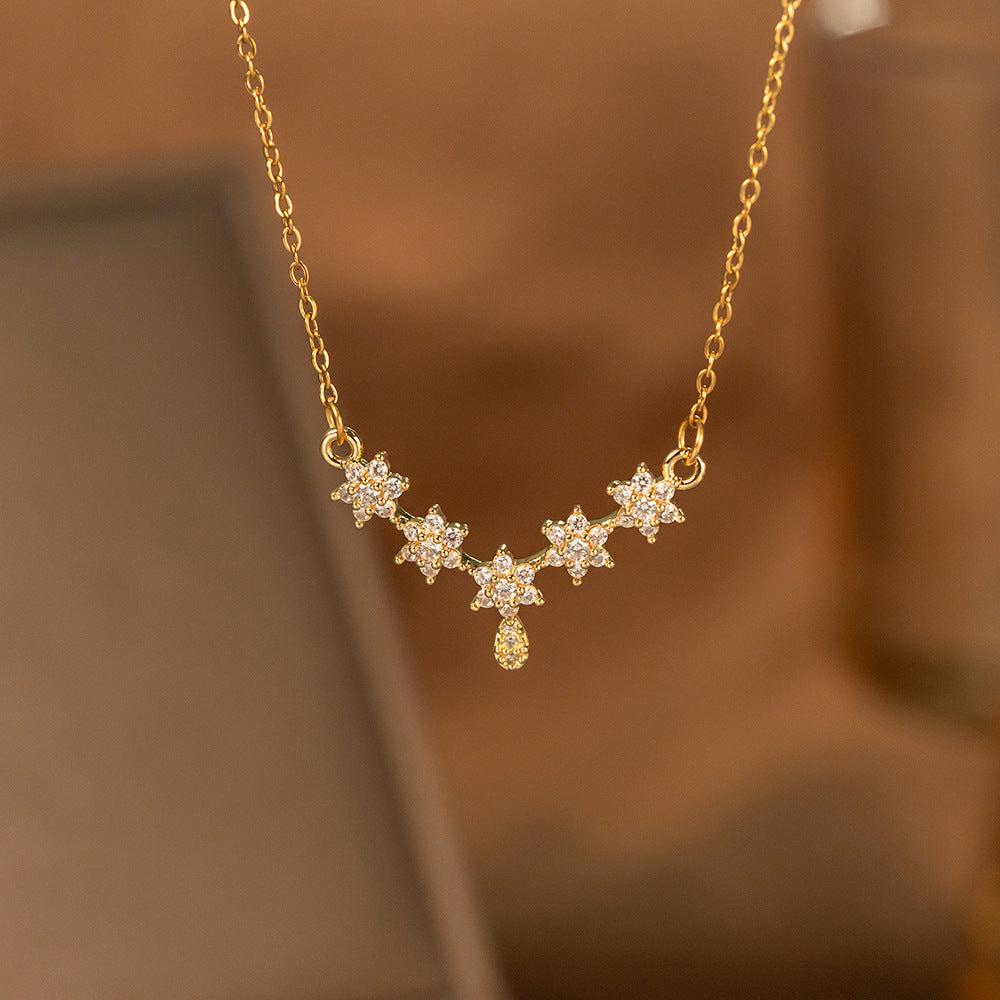 Minimalist Single Diamond Pendant Necklace | KAH Jewelry