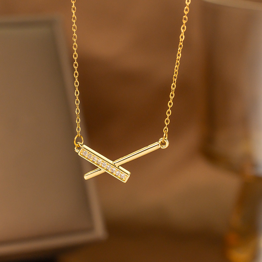 Minimalist Single Diamond Pendant Necklace