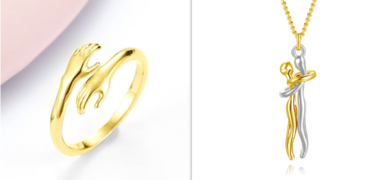 Hands Hug Adjustable Ring | KAH Jewelry