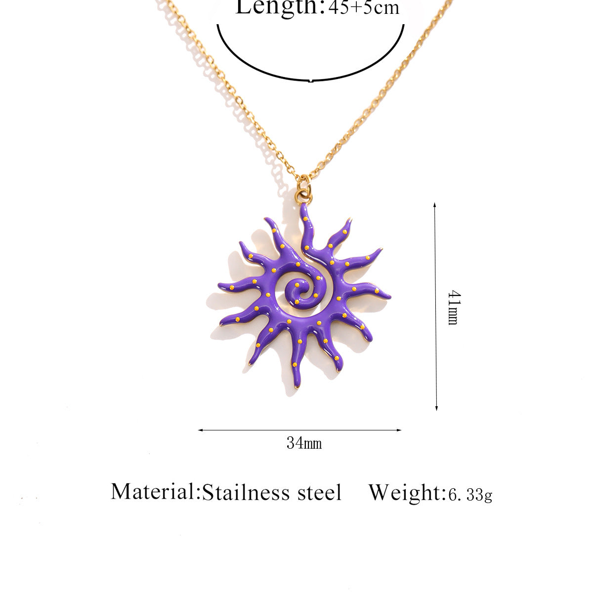 Sun Pendant Necklace | KAH Jewelry