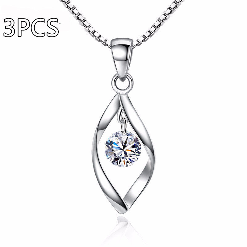 Zircon Twist Pendant Necklace | KAH Jewelry