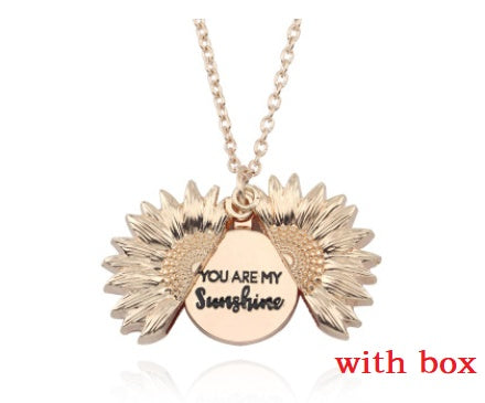 Sunflower Name Necklace