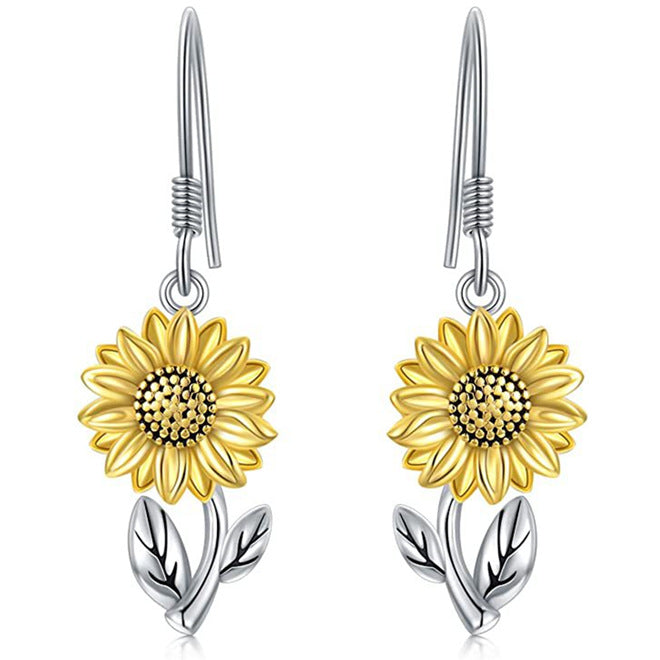 Bee & Sunflower Stud Earrings
