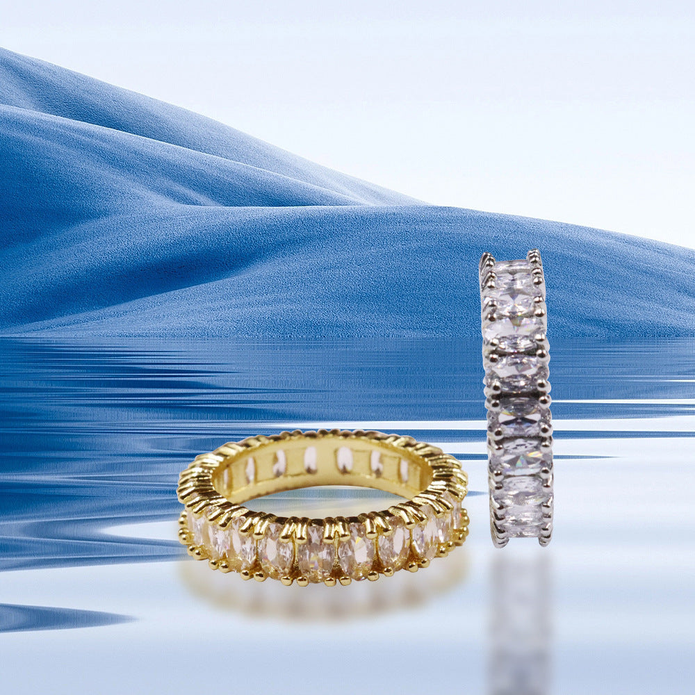 Full Crystal Non-Fade Women's Ring | KAH Jewelry