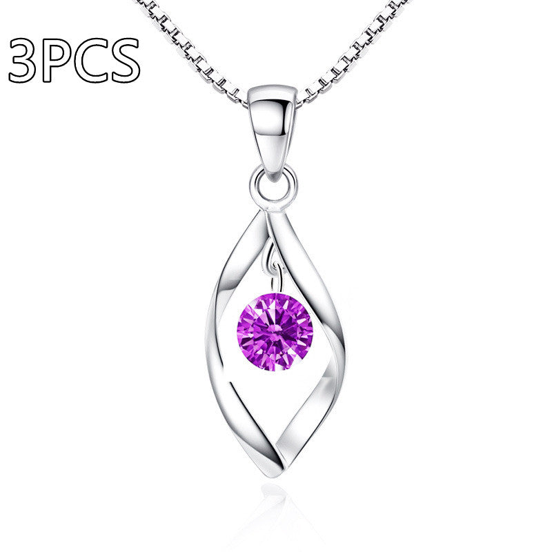 Zircon Twist Pendant Necklace | KAH Jewelry