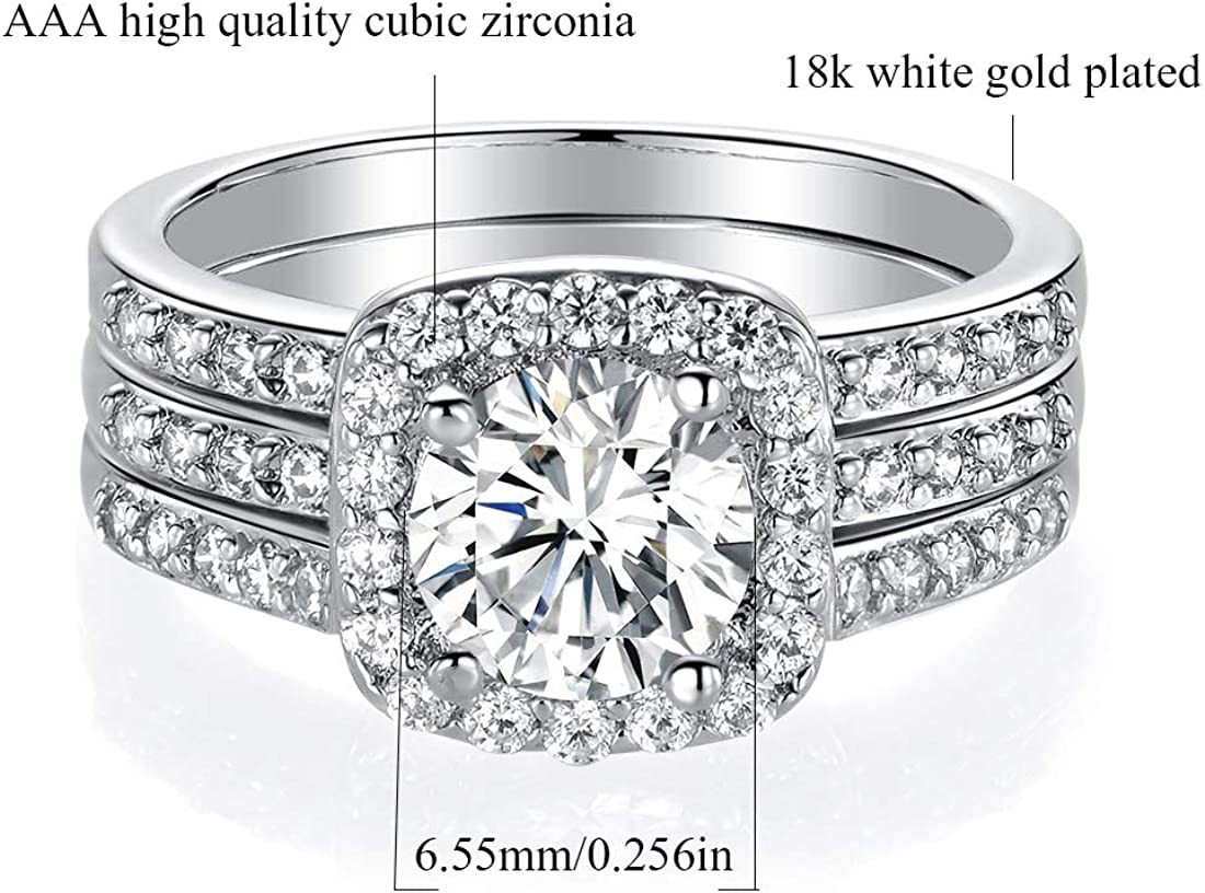 Square Zircon Stackable Ring Set | KAH Jewelry