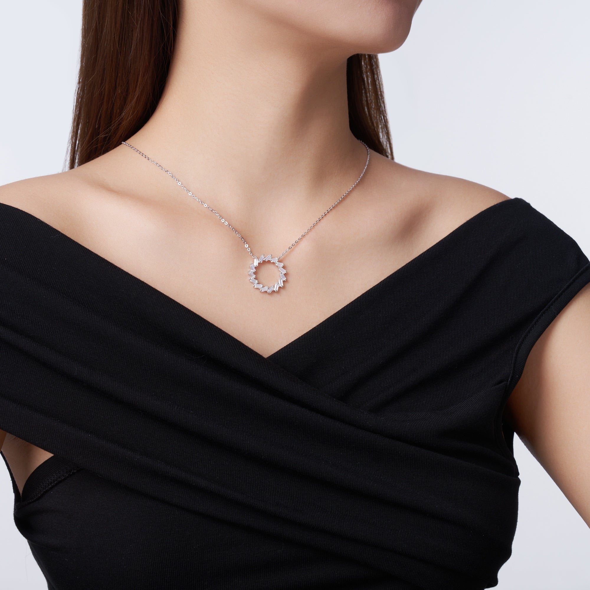 Moissanite S925 Silver Pendant Necklace | KAH Jewelry