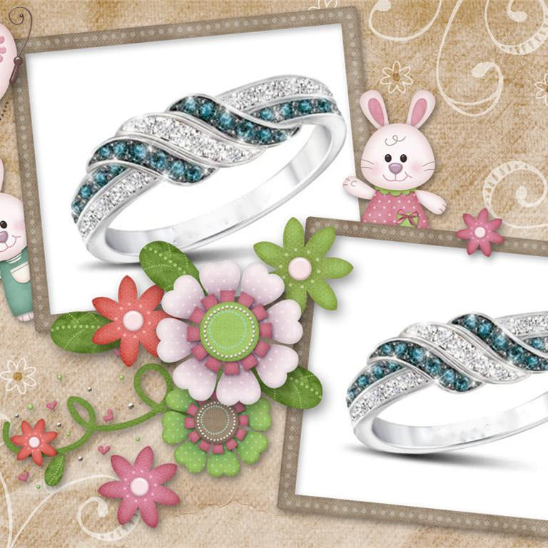 White Sapphire Gemstone Ring | KAH Jewelry