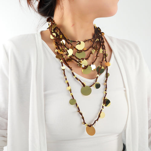 Boho Round Beaded Necklace | KAH Jewelry