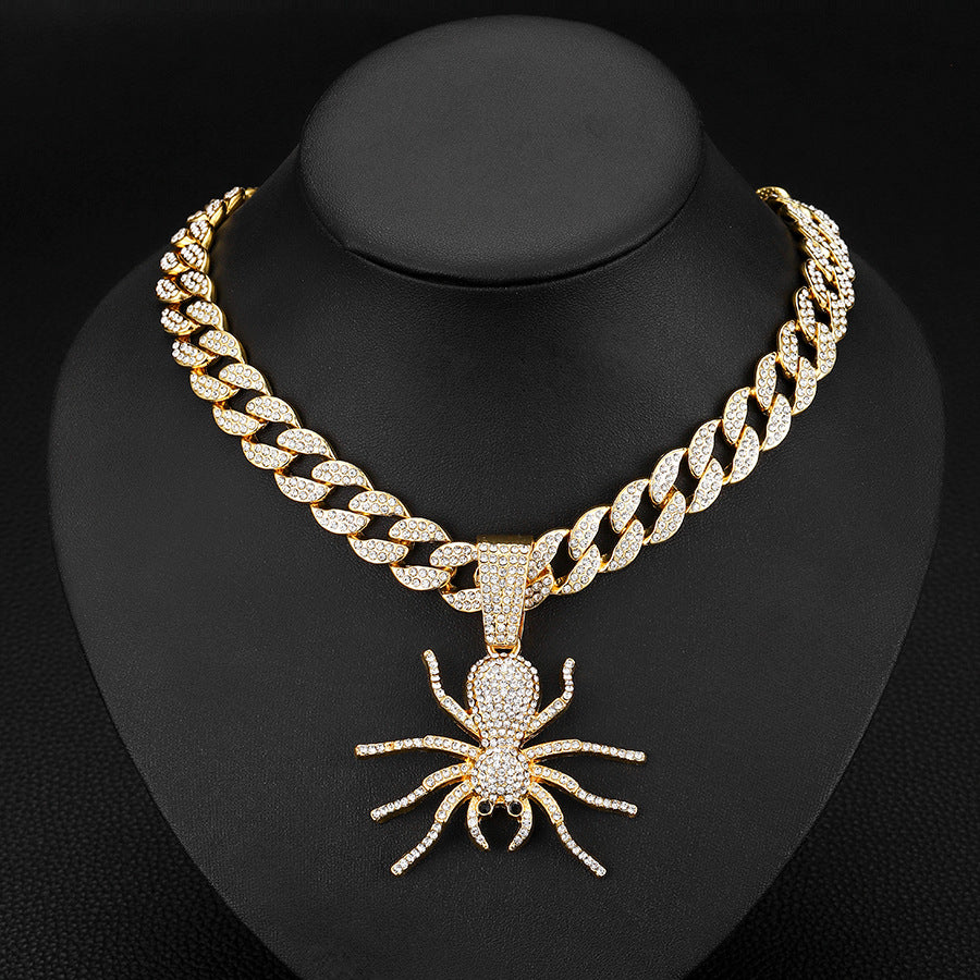 Crystal Spider Pendant Necklace