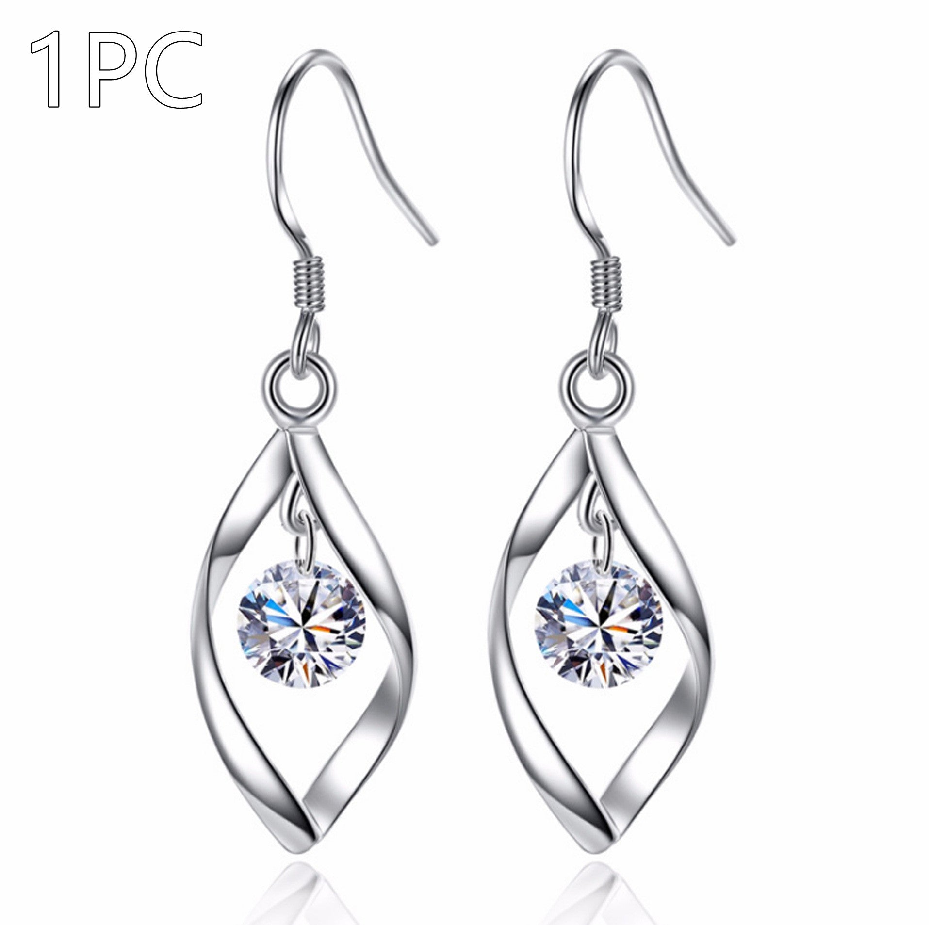 Zircon Silver Stud Earrings | KAH Jewelry