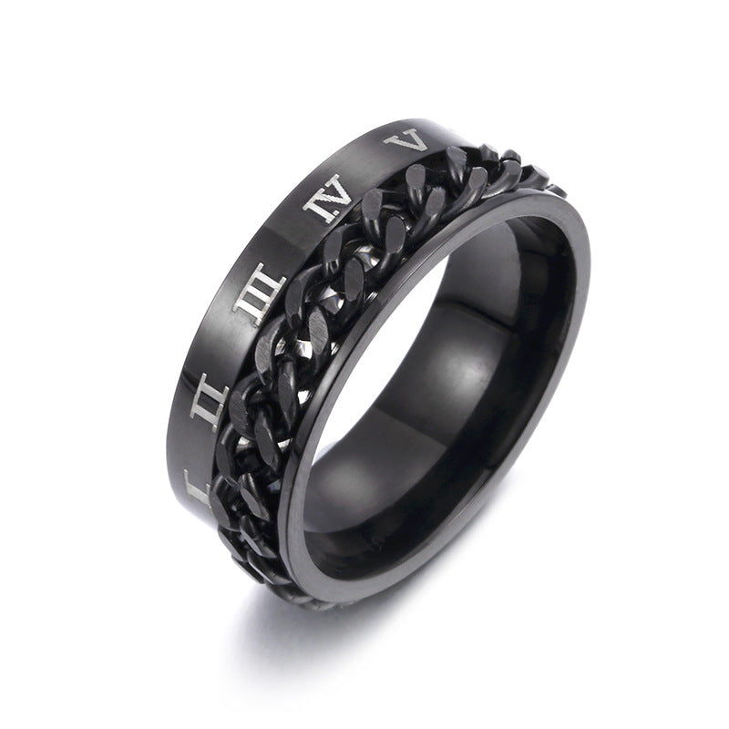 Titanium Rotatable Couple Spinner Ring | KAH Jewelry