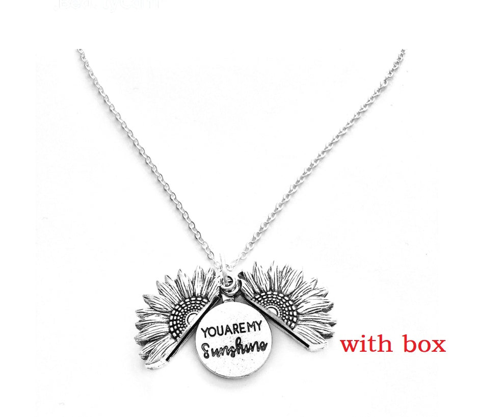 Sunflower Name Necklace