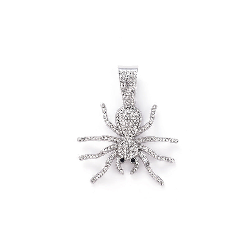 Crystal Spider Pendant Necklace