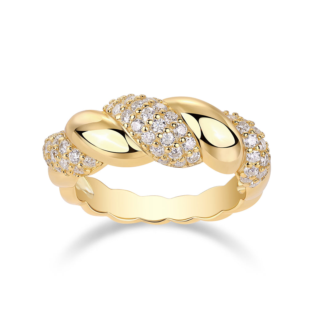Moissanite Gold-Plated Silver Jewelry Set | KAH Jewelry
