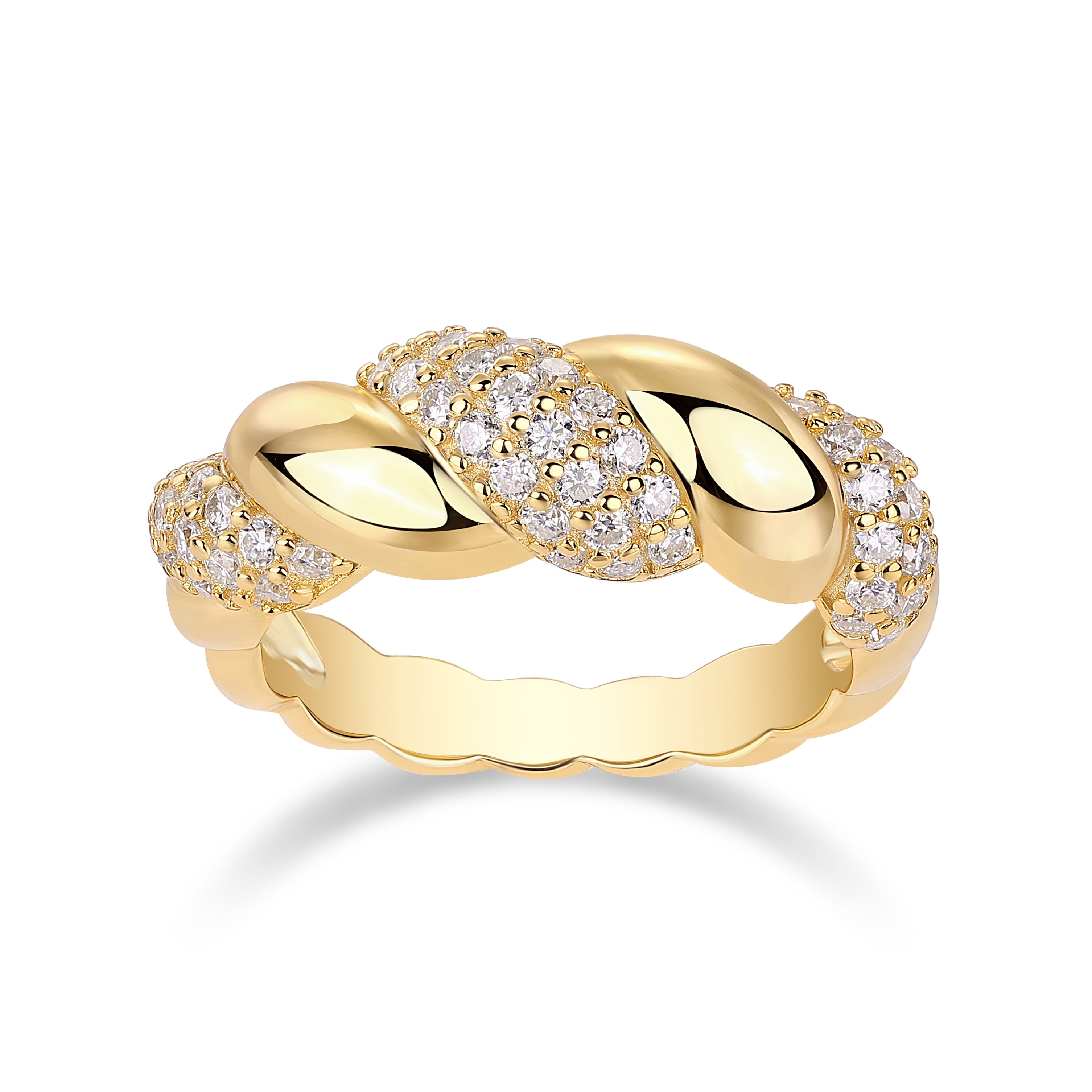 Moissanite Gold-Plated Silver Jewelry Set | KAH Jewelry