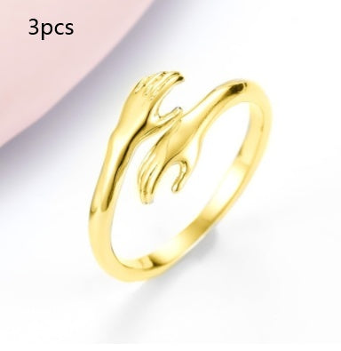 Hands Hug Adjustable Ring | KAH Jewelry