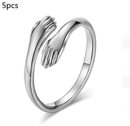 Hands Hug Adjustable Ring | KAH Jewelry