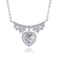 Moissanite Platinum-Plated Pendant Necklace | KAH Jewelry