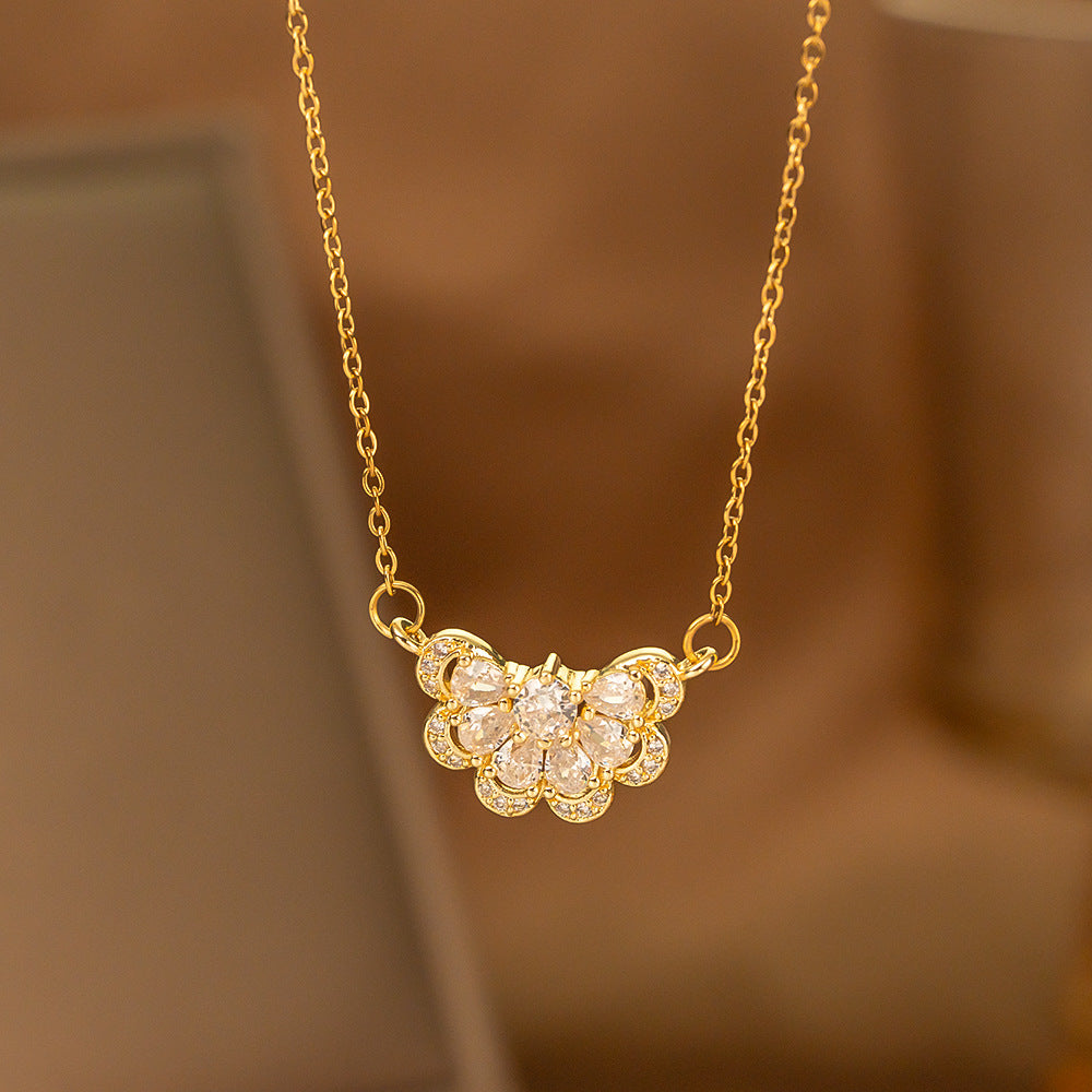 Minimalist Single Diamond Pendant Necklace | KAH Jewelry