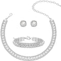 Full Diamond Light Luxury Necklace Set | KAH Jewelry