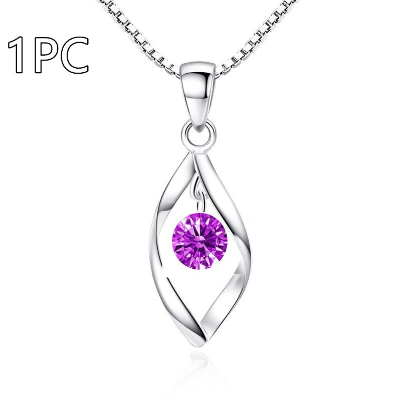 Zircon Twist Pendant Necklace | KAH Jewelry
