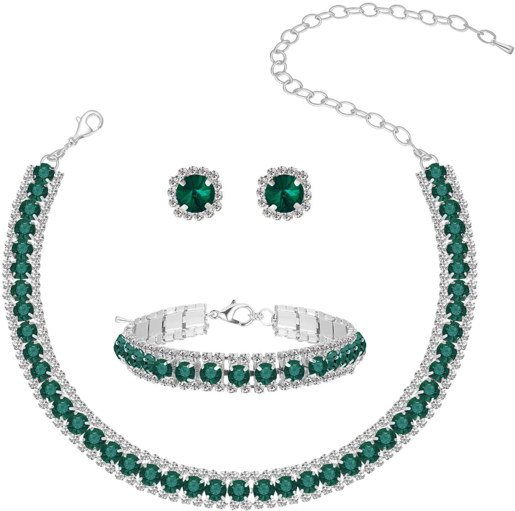 Full Diamond Light Luxury Necklace Set